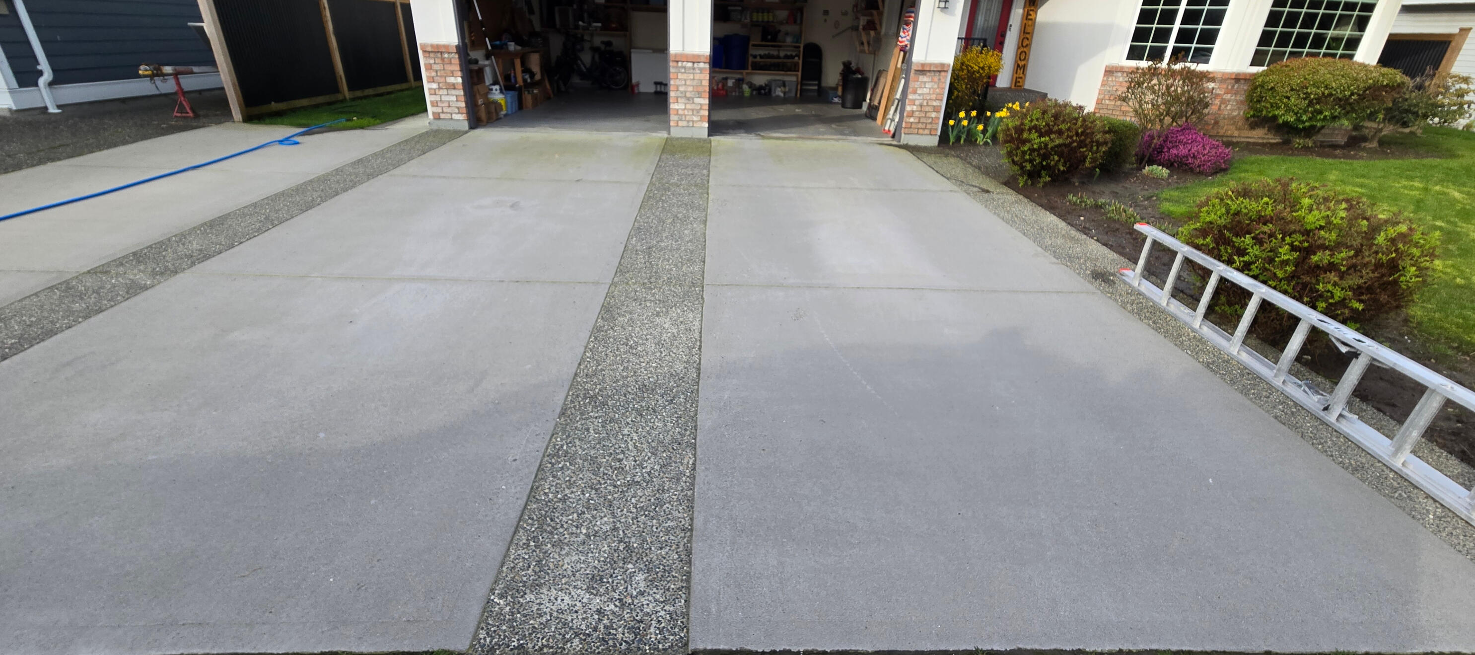 Before Driveway clean